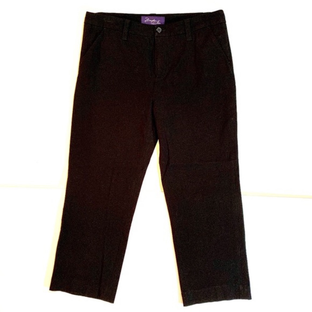 NYDJ Cotton Stretch Trouser Black Capri Pant - 10